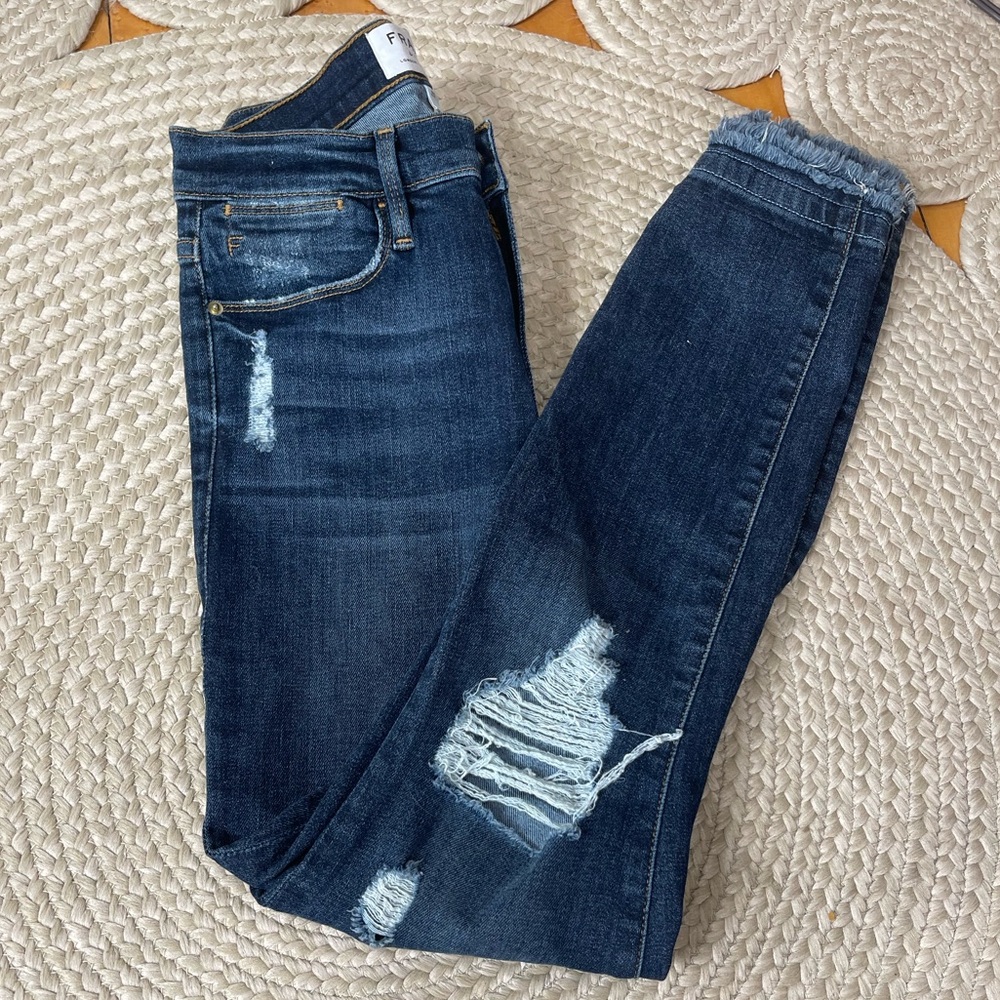 Frame Denim Le High Distressed Skinny Jeans